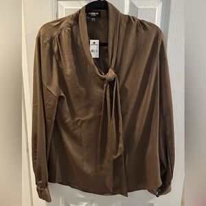 Express Business Brown Blouse NWT Never Worn